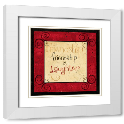Friendship White Modern Wood Framed Art Print with Double Matting by DiPaolo, Dan