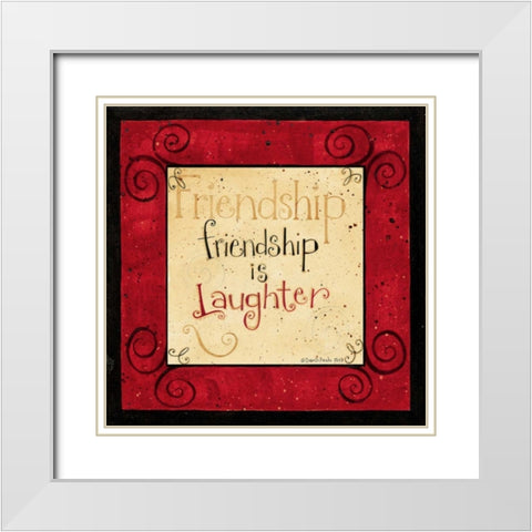 Friendship White Modern Wood Framed Art Print with Double Matting by DiPaolo, Dan