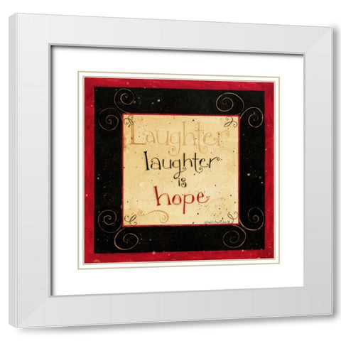 Laughter White Modern Wood Framed Art Print with Double Matting by DiPaolo, Dan