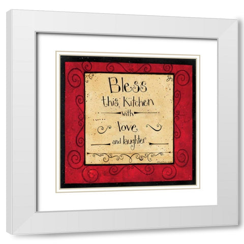 Bless 2 White Modern Wood Framed Art Print with Double Matting by DiPaolo, Dan