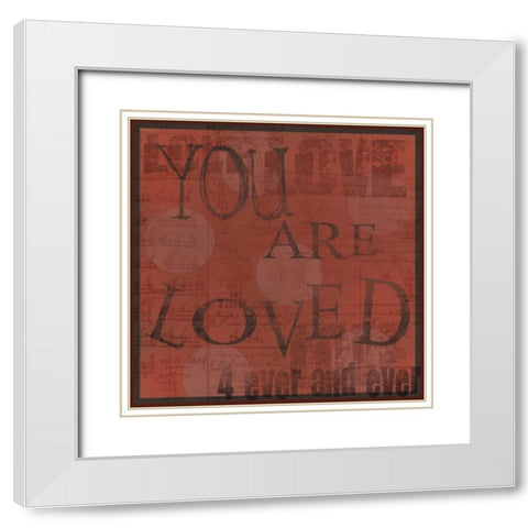 Loved 2 White Modern Wood Framed Art Print with Double Matting by DiPaolo, Dan
