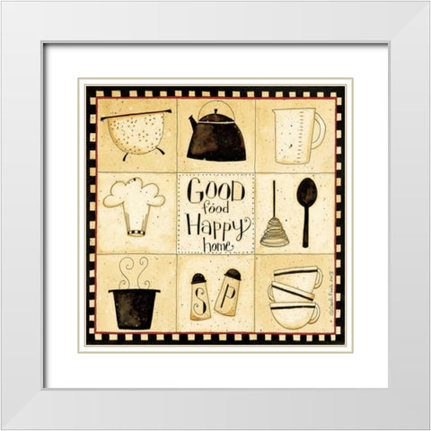 Good Food White Modern Wood Framed Art Print with Double Matting by DiPaolo, Dan