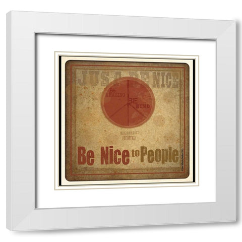 Peace White Modern Wood Framed Art Print with Double Matting by DiPaolo, Dan