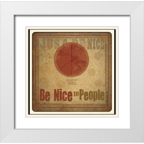 Peace White Modern Wood Framed Art Print with Double Matting by DiPaolo, Dan