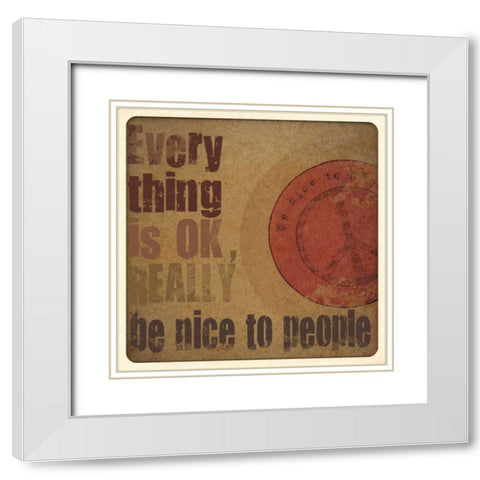 Its OK White Modern Wood Framed Art Print with Double Matting by DiPaolo, Dan