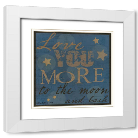 Love You More Final White Modern Wood Framed Art Print with Double Matting by DiPaolo, Dan
