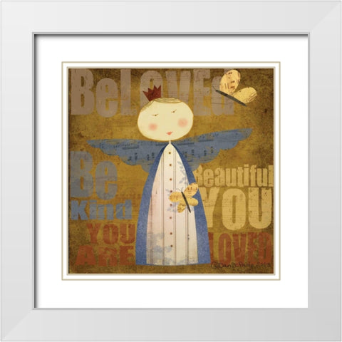 Beautiful You White Modern Wood Framed Art Print with Double Matting by DiPaolo, Dan