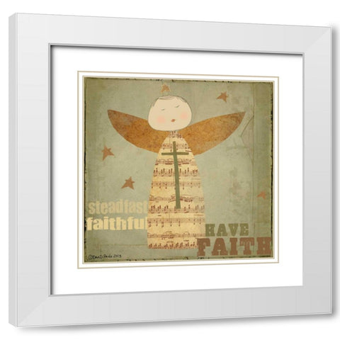 Faithful Angel 4 White Modern Wood Framed Art Print with Double Matting by DiPaolo, Dan