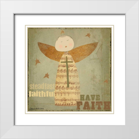 Faithful Angel 4 White Modern Wood Framed Art Print with Double Matting by DiPaolo, Dan