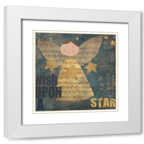 Star Angel 6 White Modern Wood Framed Art Print with Double Matting by DiPaolo, Dan