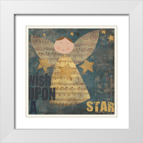 Star Angel 6 White Modern Wood Framed Art Print with Double Matting by DiPaolo, Dan