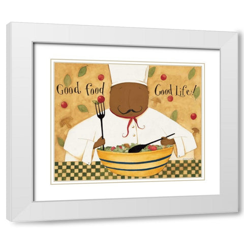 Good Food White Modern Wood Framed Art Print with Double Matting by DiPaolo, Dan