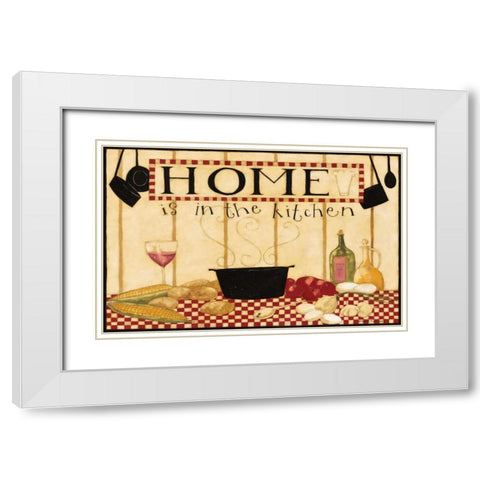 Home Is In The Kitchen 2 White Modern Wood Framed Art Print with Double Matting by DiPaolo, Dan