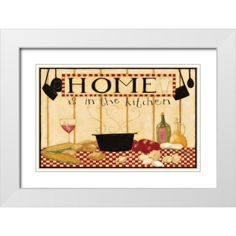 Home Is In The Kitchen 2 White Modern Wood Framed Art Print with Double Matting by DiPaolo, Dan