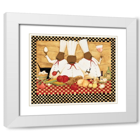 Loves To Cook White Modern Wood Framed Art Print with Double Matting by DiPaolo, Dan