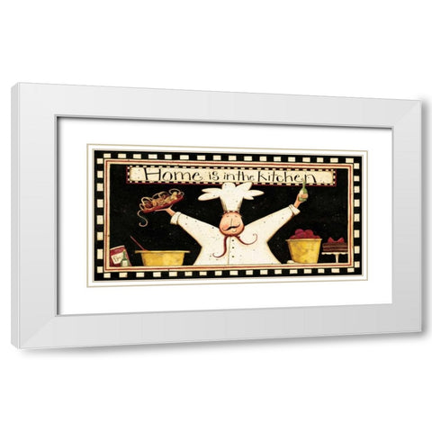 Happy Chef White Modern Wood Framed Art Print with Double Matting by DiPaolo, Dan