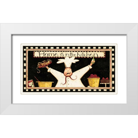 Happy Chef White Modern Wood Framed Art Print with Double Matting by DiPaolo, Dan