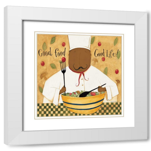 Good Salad White Modern Wood Framed Art Print with Double Matting by DiPaolo, Dan