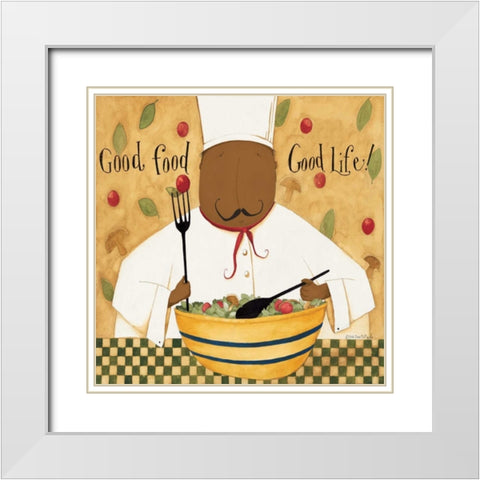 Good Salad White Modern Wood Framed Art Print with Double Matting by DiPaolo, Dan