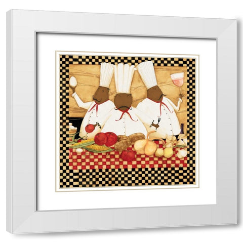 Loves To Cook White Modern Wood Framed Art Print with Double Matting by DiPaolo, Dan