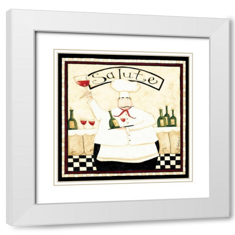 Wine Salute White Modern Wood Framed Art Print with Double Matting by DiPaolo, Dan