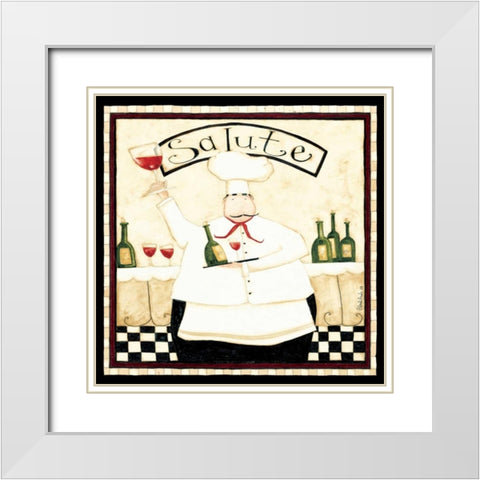 Wine Salute White Modern Wood Framed Art Print with Double Matting by DiPaolo, Dan