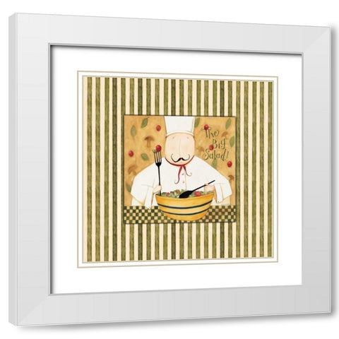 Big Salad Stripes White Modern Wood Framed Art Print with Double Matting by DiPaolo, Dan