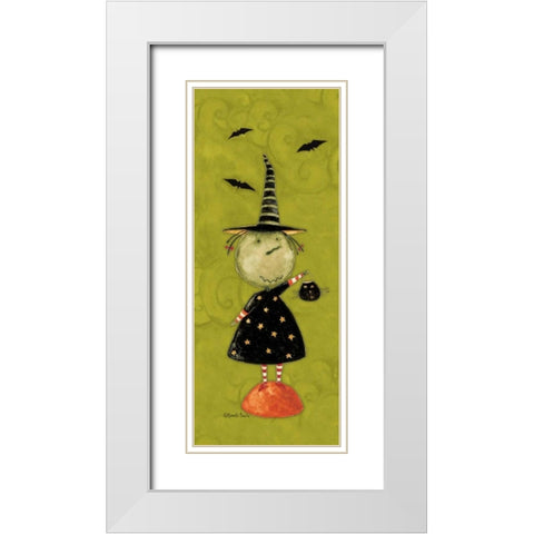 Treat Girl White Modern Wood Framed Art Print with Double Matting by DiPaolo, Dan