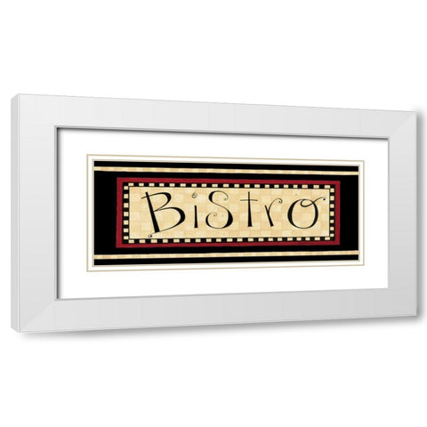 City Bistro White Modern Wood Framed Art Print with Double Matting by DiPaolo, Dan