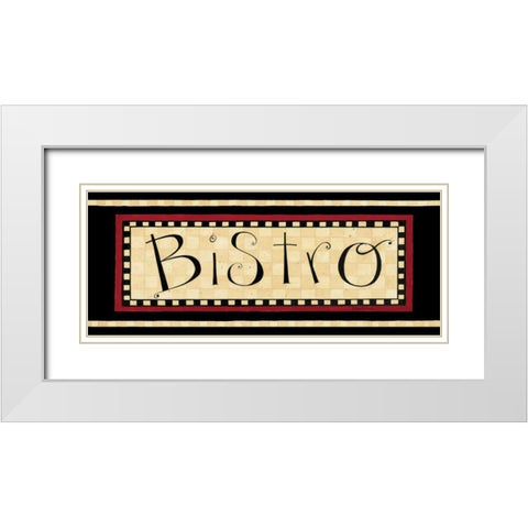 City Bistro White Modern Wood Framed Art Print with Double Matting by DiPaolo, Dan