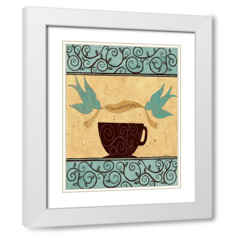Black Coffee White Modern Wood Framed Art Print with Double Matting by DiPaolo, Dan