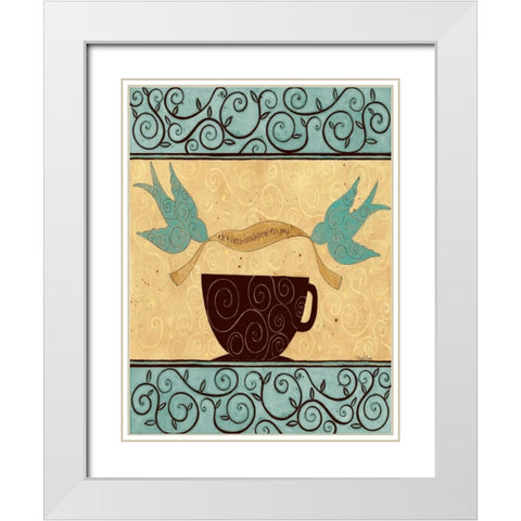 Black Coffee White Modern Wood Framed Art Print with Double Matting by DiPaolo, Dan