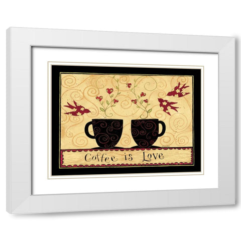 Blended Coffee White Modern Wood Framed Art Print with Double Matting by DiPaolo, Dan