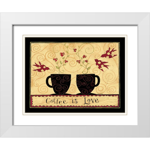 Blended Coffee White Modern Wood Framed Art Print with Double Matting by DiPaolo, Dan