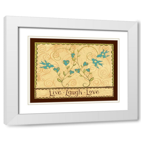 Love White Modern Wood Framed Art Print with Double Matting by DiPaolo, Dan