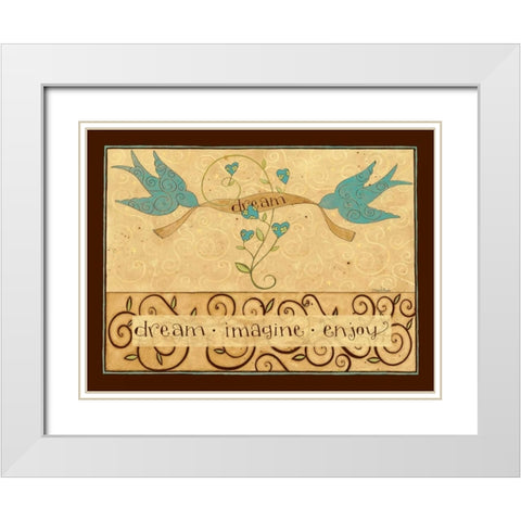 Enjoy White Modern Wood Framed Art Print with Double Matting by DiPaolo, Dan