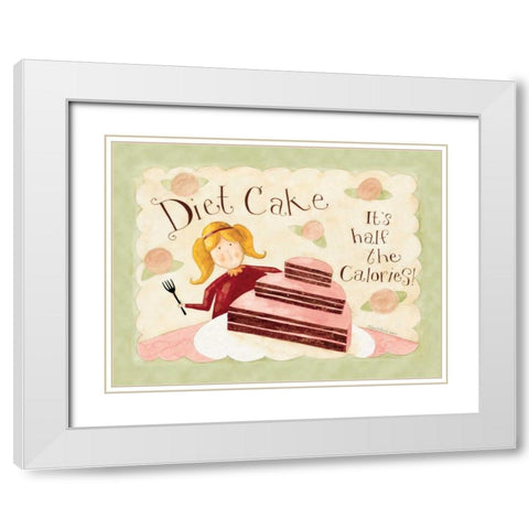 Diet Cake White Modern Wood Framed Art Print with Double Matting by DiPaolo, Dan