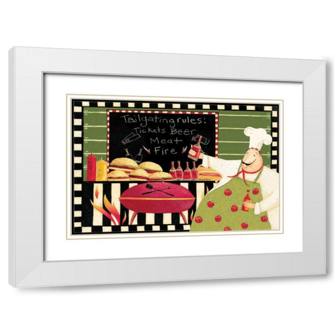 Cook Out White Modern Wood Framed Art Print with Double Matting by DiPaolo, Dan