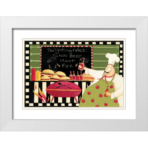 Cook Out White Modern Wood Framed Art Print with Double Matting by DiPaolo, Dan