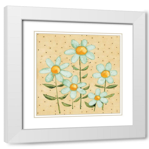 Spring Plant White Modern Wood Framed Art Print with Double Matting by DiPaolo, Dan