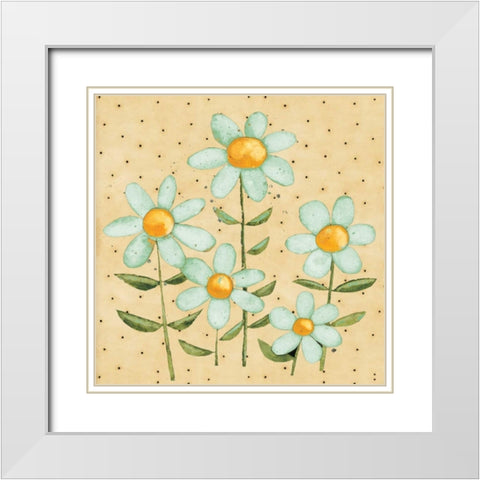 Spring Plant White Modern Wood Framed Art Print with Double Matting by DiPaolo, Dan
