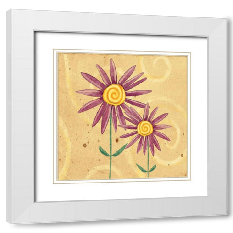 Spring Bloom White Modern Wood Framed Art Print with Double Matting by DiPaolo, Dan