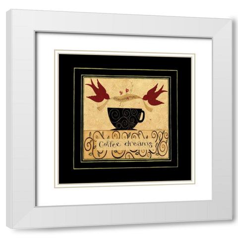 Coffee Dream White Modern Wood Framed Art Print with Double Matting by DiPaolo, Dan