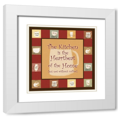 Heart Beat Home White Modern Wood Framed Art Print with Double Matting by DiPaolo, Dan