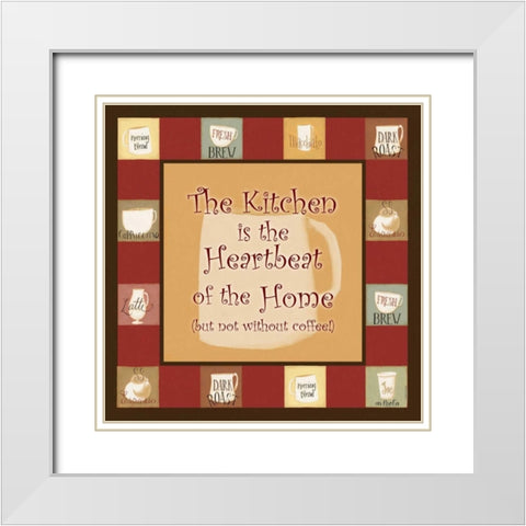 Heart Beat Home White Modern Wood Framed Art Print with Double Matting by DiPaolo, Dan