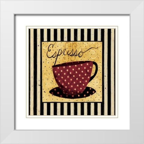 Have A Cup White Modern Wood Framed Art Print with Double Matting by DiPaolo, Dan