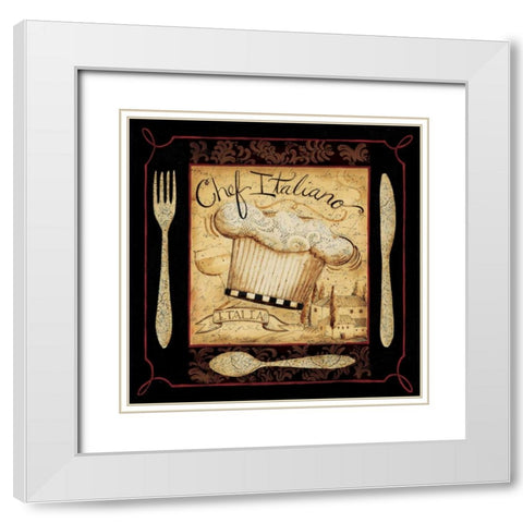 Italian Kitchen White Modern Wood Framed Art Print with Double Matting by DiPaolo, Dan