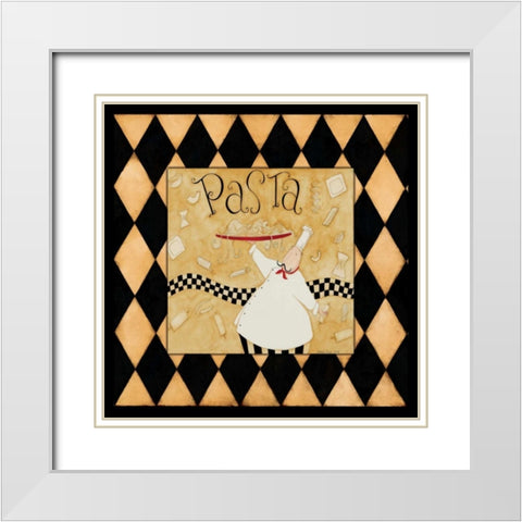 A Little Pasta White Modern Wood Framed Art Print with Double Matting by DiPaolo, Dan