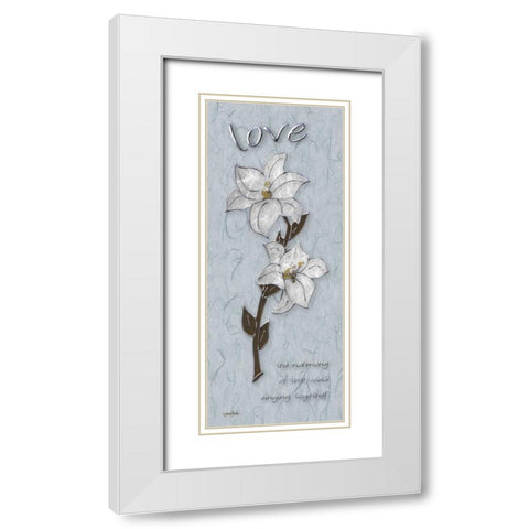 Love Lily White Modern Wood Framed Art Print with Double Matting by Stimson, Diane