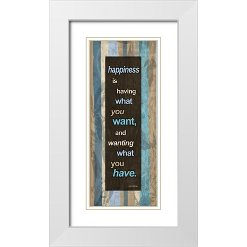 Striped Blues 1 White Modern Wood Framed Art Print with Double Matting by Stimson, Diane